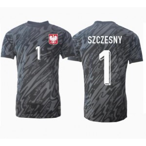 Fotbalové Dres Polsko Wojciech Szczesny #1 Brankářské Venkovní Oblečení ME 2024 Krátký Rukáv